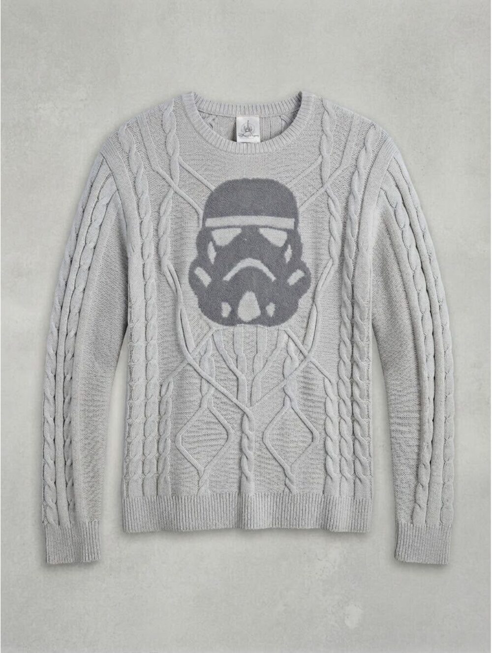 Official Disney Parks Star Wars Stormtrooper Cable Knit Sweater Sz Large